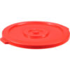 Global Industrial Plastic Trash Can Lid - 32 Gallon Red