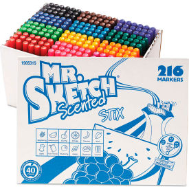 Mr. Sketch® Scented Stix Watercolor Markers - Fine Point - 12 Colors - 216 Pack