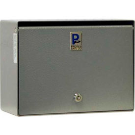 Protex Wall Mounted Depository Drop Box SDB-250 with Tubular Lock - 12""Wx5-1/2""Dx 9""H Gray
