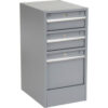 Global Industrial™ Steel Pedestal W/ 3 Drawers 15-3/4""W x 20""D Gray