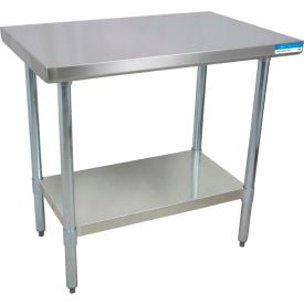 BK Resources 430 Stainless Steel Table 72 x 18"" Galvanized Undershelf 18 Gauge