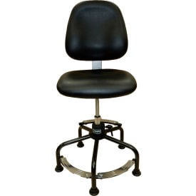 ShopSol Big & Tall Workbench Chair - Vinyl - Black