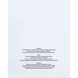 Global Industrial™ Flat Suffocation Warning Poly Bags 6""W x 9""L 2 Mil Clear 1000 Pack