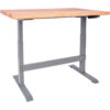 Global Industrial™ Electric Adjustable Height Workbench Maple Safety Edge 48""W x 30""D Gray