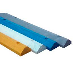 Lightweight Recycled Plastic Car Stop 72""L x 6""W x 3-1/4""H Blue