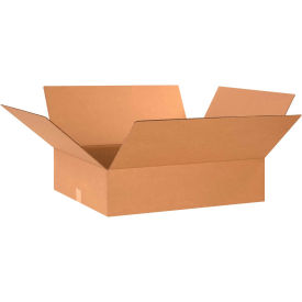 Global Industrial Flat Cardboard Corrugated Boxes 24""L x 20""W x 6""H Kraft
