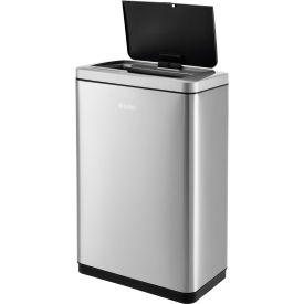 Global Industrial™ Rectangular Motion Sensor Trash Can 12 Gallon Brushed Stainless Steel