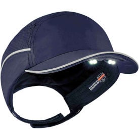 Ergodyne Skullerz® 8965 Lightweight Bump Cap LED Lighting Short Brim Navy