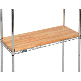 Hardwood Deck Overlay for Wire Shelving 48""W x 24""D x 1""Thick