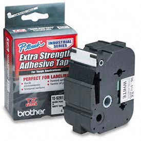 TZ Extra-Strength Adhesive Tapes-Laminated Black on White 1-1/2w