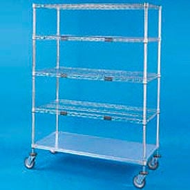 Nexel® Open Sided Wire Exchange Truck w/5 Shelves 800 lb. Capacity 36""L x 18""W x 69""H