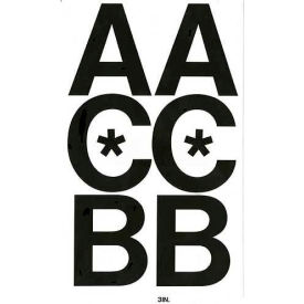 Chartpak Vinyl Letters CHA01070 3""H Black Helvetica Font 50 Pcs