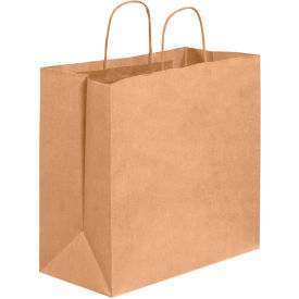 Global Industrial™ Paper Shopping Bags 13""W x 7""D x 13""H Kraft 250/Pack