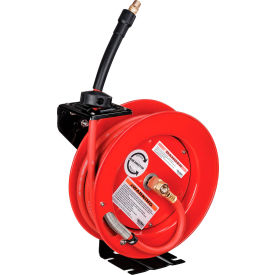 Global Industrial™ Spring Retractable Steel Hose Reel w/ 3/8"" x 25'L Hose 300 PSI