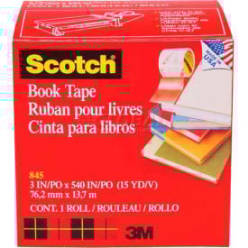 Scotch® Book Tape 845 3"" x 540"" 3"" Core 1 Roll