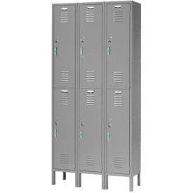 Global Industrial™ Capital® 2-Tier 6 Door Locker 36""W x 15""D x 78""H Gray Assembled
