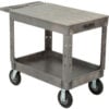 Global Industrial™ Flat Top Utility Cart w/2 Shelves 44""L x 25-1/2""W x 35-1/2""H Gray