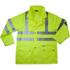 Ergodyne® GloWear® 8365 Class 3 Rain Jacket Lime S