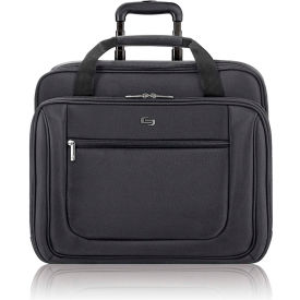 Solo® Rolling Laptop Portfolio PT1364 16.8""W x 5""D x 14""H Polyester Black