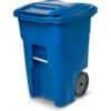 Toter Heavy Duty Two-Wheel Trash Cart 48 Gallon Blue - ANA48-00BLU