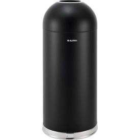 Global Industrial™ Steel Round Open Top Trash Can 15 Gallon Black