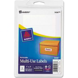 Avery® Print or Write Removable Multi-Use Labels 1 x 3 White 250/Pack