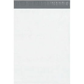 Global Industrial™ Expansion Poly Mailers 15""W x 20""L x 4""D 2.5 Mil White 100/Pack