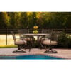 Hanover® Monaco 5 Piece Patio Dining Set w/ 4 Swivel Rockers