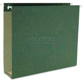 Smead® 2"" Capacity Box Bottom Hanging File Folders Letter Green 25/Box