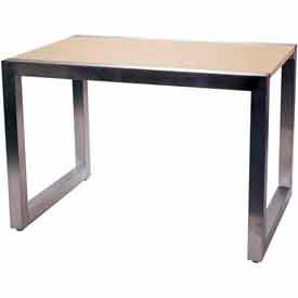 36""L x 24""W x 24""H Medium Display Table - Satin Chrome