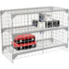 Global Industrial 1-Tier 2 Door Wire Mesh Security Locker 48""Wx24""Dx36""H Gray Unassembled