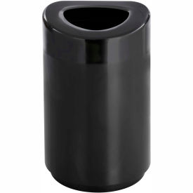 Safco® Steel Round Open Top Trash Can 30 Gallon Black