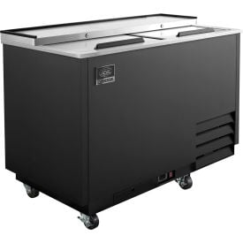 Nexel® Glass Froster 2 Sliding Doors 12.2 Cu. Ft. Black
