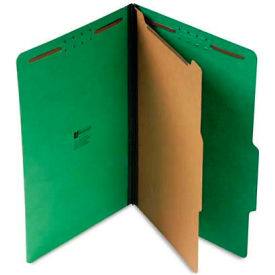 Universal® Pressboard Folder Legal Four-Section Emerald Green 10/Box