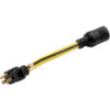 U.S. Wire 04-0093N Twist-To-Lock Converter Adapter 12"" Yellow Cold Weather 600V