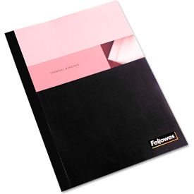 Fellowes® Thermal Binding System Covers 3/8"" Cap 11 x 8 1/2 Clear/Black 10/Pack