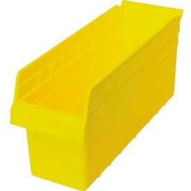 Plastic Nesting Storage Shelf Bin QSB804 6-5/8""W x 17-7/8""D x 8""H Yellow