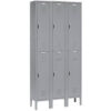 Global Industrial™ Paramount® 2-Tier 6 Door Locker 36""W x 15""D x 78""H Gray Assembled