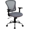 Flash Furniture Swivel Task Office Chair - Mesh - Mid-Back - Gray