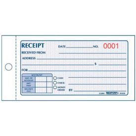 Rediform® Money Receipt Book 2-Part Carbonless 2-3/4"" x 5"" 50 Sets/Book