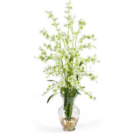 Nearly Natural Dancing Lady Liquid Illusion Silk Flower Arrangement Green