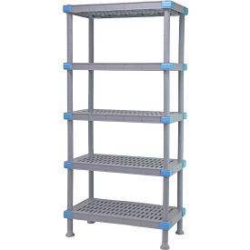 Quantum Millenia™ Shelving Unit 42""W X 24""D X 50""H 5 Open Grid Shelves