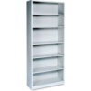 HON® Metal Bookcase Six-Shelf 34-1/2""W x 12-5/8""D x 81-1/8""H Light Gray