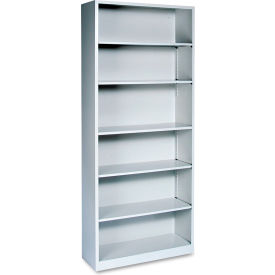 HON® Metal Bookcase Six-Shelf 34-1/2""W x 12-5/8""D x 81-1/8""H Light Gray