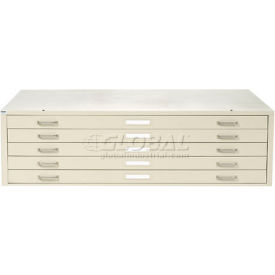 Interion® 5 Drawer Blueprint Flat File Cabinet 40-3/4W Putty