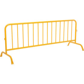 Global Industrial™ Steel Crowd Control Barrier 102""L x 40""H x 1-5/8"" D Yellow