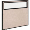 Interion® Office Partition Panel With Partial Window 48-1/4""W x 42""H Tan