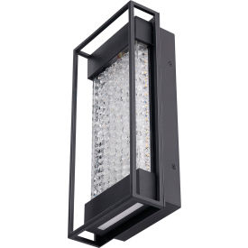 Sunlite® LED Crystal Wall Sconce Light Fixture 10W 800 Lumens 80 CRI 12"" Size Black