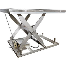 Global Industrial™ Stainless Steel Power Scissor Lift Table 72"" x 48"" 3300 Lb Cap.