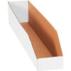 Global Industrial™ Open Top Corrugated Bin Boxes 4""Wx24""Lx4-1/2""H White